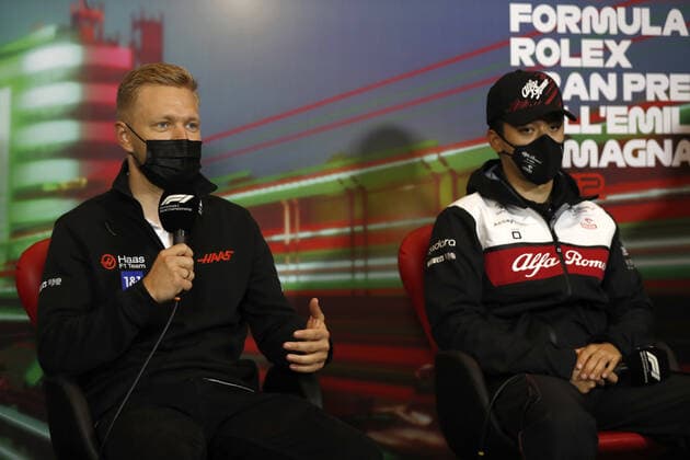 MAGNUSSEN Kevin (den), Haas F1 Team VF-22 Ferrari, portrait, press conference, PK, Pressekonferenz during the Formula 1 Grand Premio del Made in Italy e dell Emilia-Romagna 2022, 4th round of the 2022 FIA Formula One World Championship, WM, Weltmeisterschaft on the Imola Circuit, from April 22 to 24, 2022 in Imola, Italy - F1 - EMILIA ROMAGNA GRAND PRIX 2022 DPPI Panoramic GP2204_083857_X4I6032