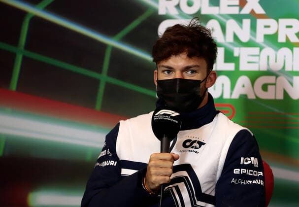 Driver press conference, Pierre Gasly Scuderia AlphaTauri 10 ITA, Formula 1 Grand Prix Emilia Romagna, Imola, 22 04 2022 ITA, Formula 1 Grand Prix Emilia Romagna, Imola, 22 04 2022 Imola Copyright: xFoto:xEIBNER ThomasxFuesslerx EP_tfr