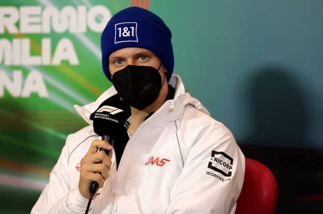 Driver Press Conference, Mick Schumacher GER, Haas F1 Team 47 ITA, Formula 1 Grand Prix Emilia Romagna, Imola, 22 04 2022 ITA, Formula 1 Grand Prix Emilia Romagna, Imola, 22 04 2022 Imola Copyright: xFoto:xEIBNER ThomasxFuesslerx EP_tfr