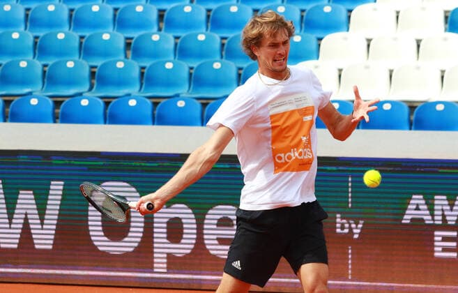 Alexander Zverev, during training tennis opener PK and unveiling BMW winning car BMW Open by American Express 2022 22 04 2022 PHOTO Mladen Lackovic LakoPress