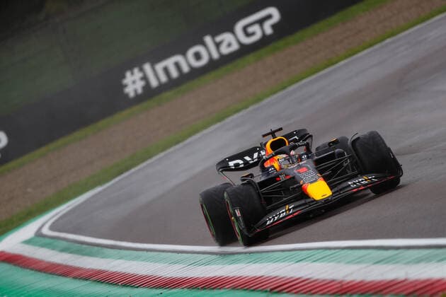 Imola (BO) Italy - April 22 2022 - Rolex Gran Premio del Made in Italy e dell Emilia-Romagna: Max Verstappen (NED) Redbull Racing RB18 during Formula 1 Rolex Emilia Romagna Grand Prix 2022, 4rd round of the 2022 FIA Formula One World Championship, WM, Weltmeisterschaft Free Practises, Formula 1 Championship in Imola, Italy, April 22 2022  Copyright: xAlessioxDexMarcox xipa-agency.nex xx 0