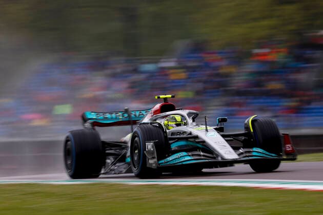 44 Lewis Hamilton GBR, Mercedes AMG Petronas F1 Team , F1 Grand Prix of Emilia Romagna at Autodromo Enzo e Dino Ferrari on April 22, 2022 in Imola, Italy Photo by HOCH ZWEI Imola Italy