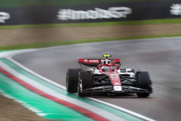 Imola (BO) Italy - April 22 2022 - Rolex Gran Premio del Made in Italy e dell Emilia-Romagna: Guanyu Zhou (CIN) Alfa Romeo C42 during Formula 1 Rolex Emilia Romagna Grand Prix 2022, 4rd round of the 2022 FIA Formula One World Championship, WM, Weltmeisterschaft Free Practises, Formula 1 Championship in Imola, Italy, April 22 2022  Copyright: xAlessioxDexMarcox xipa-agency.nex xx 0