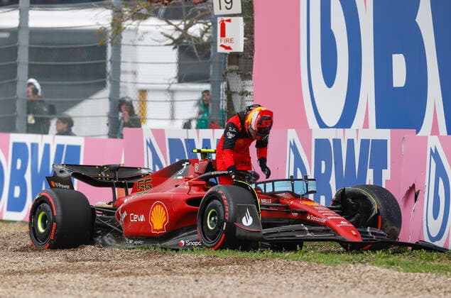 55 Carlos Sainz ESP, Scuderia Ferrari , F1 Grand Prix of Emilia Romagna at Autodromo Enzo e Dino Ferrari on April 22, 2022 in Imola, Italy Photo by HOCH ZWEI Imola Italy