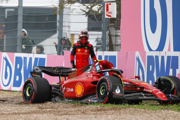 55 Carlos Sainz ESP, Scuderia Ferrari , F1 Grand Prix of Emilia Romagna at Autodromo Enzo e Dino Ferrari on April 22, 2022 in Imola, Italy Photo by HOCH ZWEI Imola Italy
