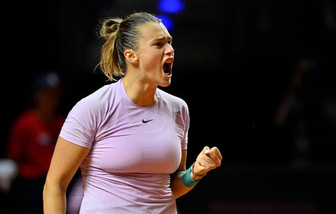Aryna Sabalenka BLR Cheer Joy Emotion Tennis Women Porsche Cup Porsche Tennis Grand Prix GP Stuttgart 2022 Porsche Arena 22 04 2022 DFL REGULATIONS PROHIBIT ANY USE OF PHOTOGRAPHS AS IMAGE SEQUENCES AND OR QUASI VIDEO Porsche Tennis Grand Prix GP Stuttgart 2022