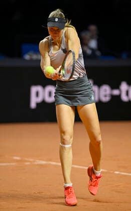Liudmila Samsonova RUS Action Tennis Women Porsche Cup Porsche Tennis Grand Prix GP Stuttgart 2022 Porsche Arena 22 04 2022 DFL REGULATES PROHIBIT ANY USE OF PHOTOGRAPHS AS IMAGE SEQUENCES AND OR QUASI VIDEO Porsche Tennis Grand Prix GP Stuttgart 2022