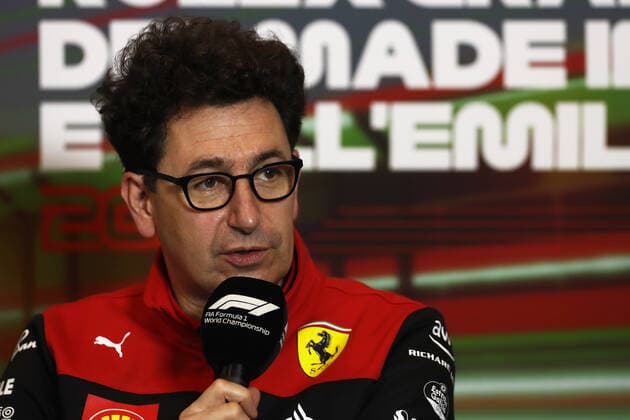 BINOTTO Mattia (ita), Managing Director of the Scuderia Ferrari, portrait, Team Principal press conference, PK, Pressekonferenz during the Formula 1 Grand Premio del Made in Italy e dell Emilia-Romagna 2022, 4th round of the 2022 FIA Formula One World Championship, WM, Weltmeisterschaft on the Imola Circuit, from April 22 to 24, 2022 in Imola, Italy - F1 - EMILIA ROMAGNA GRAND PRIX 2022 DPPI Panoramic GP2204_081302_31I0108