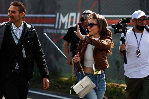 Elena Berri, girlfriend of 31 Esteban Ocon FRA, Alpine F1 Team , F1 Grand Prix of Emilia Romagna at Autodromo Enzo e Dino Ferrari on April 23, 2022 in Imola, Italy Photo by HOCH ZWEI Imola Italy