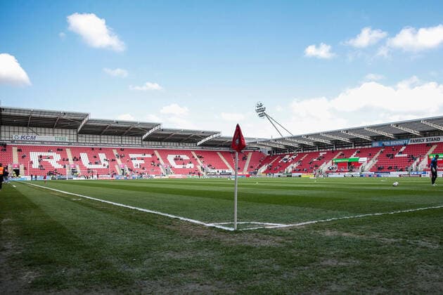 GENERAL STADIUM VIEW during the EFL Sky Bet League 1 match between Rotherham United and Oxford United at the New York Stadium, Rotherham, England on 23 April 2022. Copyright: xSimonxHallx 31690001