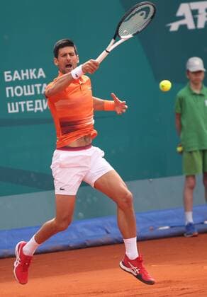 Serbia Tennis Open Djokovic - Rublev 8174485 24.04.2022 Serbia s Novak Djokovic competes against Russia s Andrey Rublev during their final match of the Serbia Open tennis tournament in Belgrade, Serbia. Alexandar Djorovich Sputnik Belgrade Serbia  Copyright: xAlexandarxDjorovichx