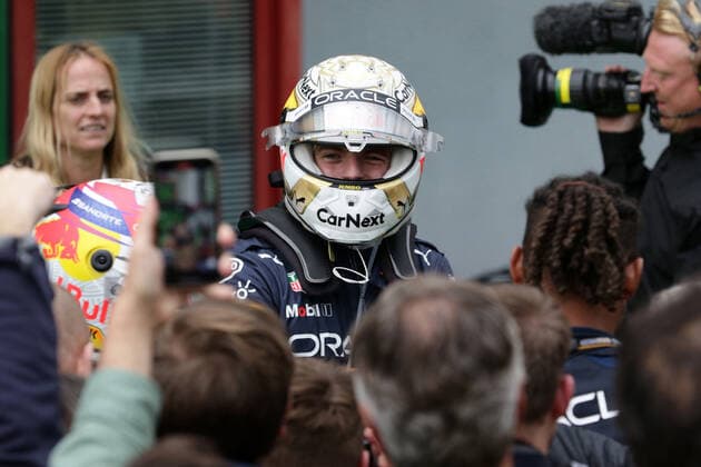 Victory for Max Verstappen NED, Oracle Red Bull Racing 1 ITA, Formula 1 Grand Prix Emilia Romagna, Imola, 24 04 2022 ITA, Formula 1 Grand Prix Emilia Romagna, Imola, 24 04 2022 Imola Copyright: xFoto:xEIBNER ThomasxFuesslerx EP_tfr