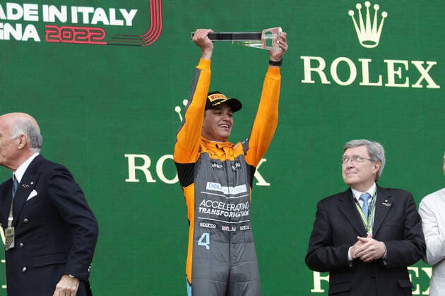 35mm Lando Norris UK, McLaren F1 Team 4 ITA, Formula 1 Grand Prix Emilia Romagna, Imola, 24 04 2022 ITA, Formula 1 Grand Prix Emilia Romagna, Imola, 24 04 2022 Imola Copyright: xFoto:xEIBNER ThomasxFuesslerx EP_tfr