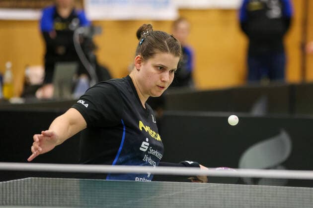 Langstadt 24 04 2022 table tennis ladies Bundesliga final season 2022 TSV Langstadt ttc Eastside Berlin e V emspor, emonline, oespor, v l , Petrissa Solja TSV Langstadt table tennis ladies 1 Bundesliga Copyright: JoaquimxFerreira