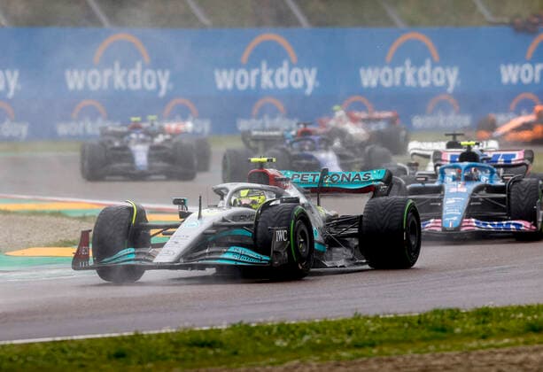 44 Lewis Hamilton GBR, Mercedes AMG Petronas F1 Team , F1 Grand Prix of Emilia Romagna at Autodromo Enzo e Dino Ferrari on April 24, 2022 in Imola, Italy Photo by HOCH ZWEI Imola Italy