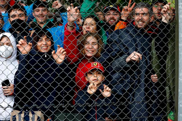 Spectators, F1 Grand Prix of Emilia Romagna at Autodromo Enzo e Dino Ferrari on April 24, 2022 in Imola, Italy Photo by HOCH ZWEI Imola Italy