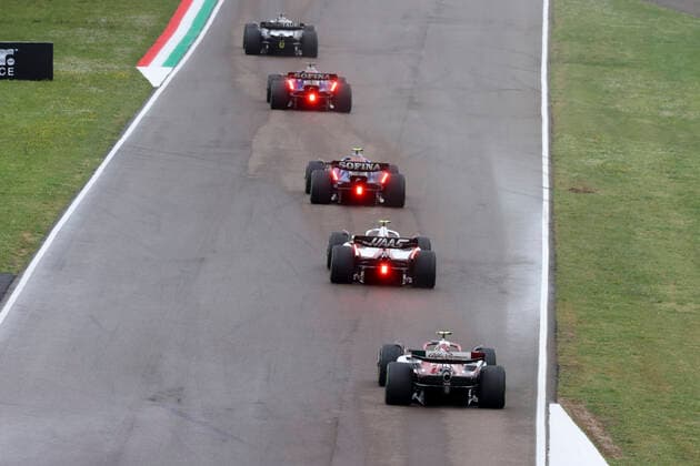 24 Guanyu Zhou CHN, Alfa Romeo F1 Team ORLEN , 47 Mick Schumacher DEU, Haas F1 Team , 6 Nicholas Latifi CAN, Williams Racing , F1 Grand Prix of Emilia Romagna at Autodromo Enzo e Dino Ferrari on April 24, 2022 in Imola, Italy Photo by HOCH ZWEI Imola Italy