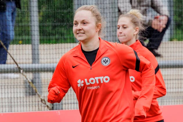 Flyeralarm Womens Bundesliga, Eintracht Frankfurt vs Bayer Leverkusen, Stadion am Brentanobad, Frankfurt, 24 04 2022 Madeleine Steck Eintracht Frankfurt 12 , Eintracht Frankfurt vs Bayer Leverkusen, Frankfurt, Stadion am Brentanobad, 24 4 2022 Copyright: xBEAUTIFULxSPORTS Gawlikx