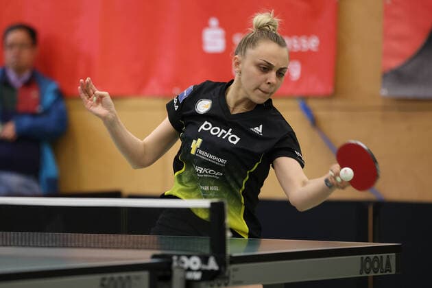 Langstadt 24 04 2022 table tennis ladies national league final season 2022 TSV Langstadt ttc Eastside Berlin e V emspor, emonline, oespor, v l , Sabina Surdan ttc eastside berlin e V Copyright: JoaquimxFerreira