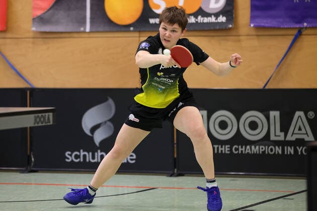 Langstadt 24 04 2022 table tennis womens national league final season 2022 TSV Langstadt ttc Eastside Berlin e V emspor, emonline, oespor, v l , Nina Mittelham ttc eastside berlin e V Copyright: JoaquimxFerreira