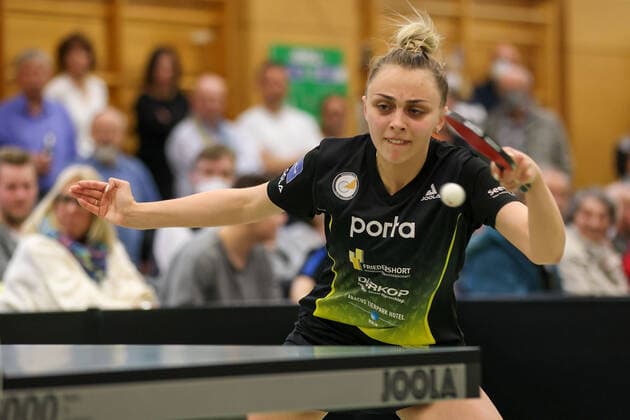 Langstadt 24 04 2022 table tennis ladies national league final season 2022 TSV Langstadt ttc Eastside Berlin e V emspor, emonline, oespor, v l , Sabina Surdan ttc eastside berlin e V Copyright: JoaquimxFerreira