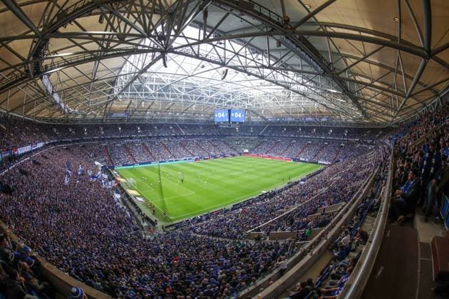 23 04 2022, football, season 2021 2022, 2 Bundesliga, 31 matchday, FC Schalke 04 SV Werder Bremen, sold out Veltins Arena photo Tim Rehbein RHR FOTO Gelsenkirchen Veltins Arena NRW Germany xRHR FOTO TRx