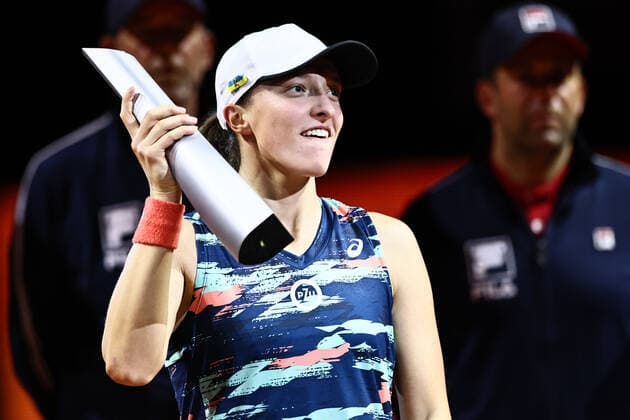 Iga Swiatek, POL, after finals at 2022 Porsche Tennis Grand Prix in Stuttgart, 24 04 2022