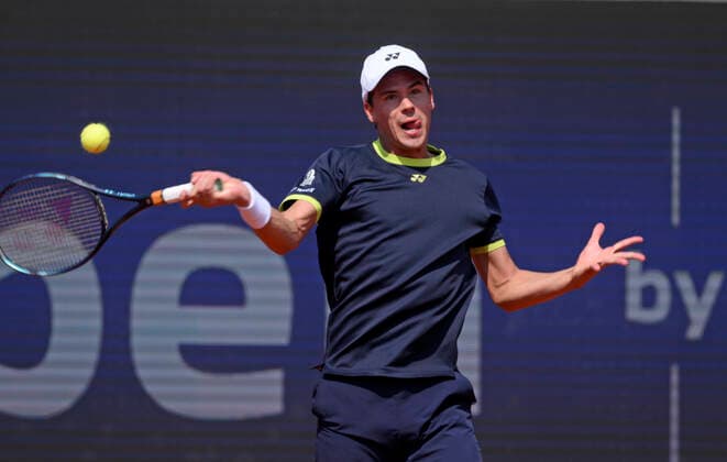 25 04 2022, Tennis Men ATP Tour, BMW Open Munich at the Iphitos Tennis Center, Sixteenth finals, Daniel Altmaier GER in action