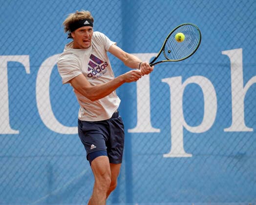 25 04 2022, Tennis Men ATP Tour, BMW Open Munich at Iphitos Tennis Center, Alexander Sascha Zverev GER trains on the side court