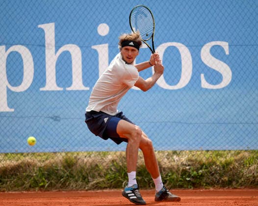 25 04 2022, Tennis Men ATP Tour, BMW Open Munich at Iphitos Tennis Center, Alexander Sascha Zverev GER practicing on the side court