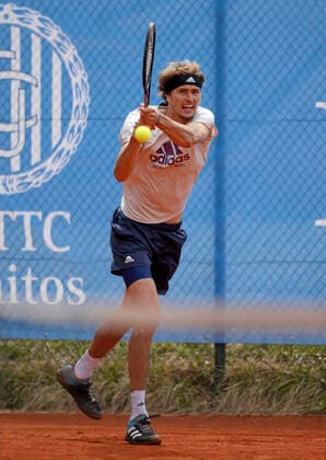 25 04 2022, Tennis Men ATP Tour, BMW Open Munich at Iphitos Tennis Center, Alexander Sascha Zverev GER practicing on the side court