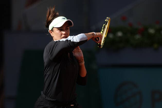 April 26, 2022, MADRID, MADRID, SPAIN: Monica Puig practice during the Mutua Madrid Open 2022 celebrated at La Caja Magica on April 26, 2022, in Madrid, Spain. MADRID SPAIN - ZUMAa181 20220426_zaa_a181_020 Copyright: xOscarxJ.xBarrosox