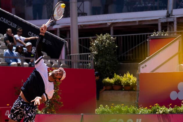 Tommy Paul Vs Richard Gasquet - Millennium Estoril Open 2022 Tommy Paul of United States competes against Richard Gasquet of France during the Millennium Estoril Open ATP, Tennis Herren 250 tennis tournament at Estoril Tennis Club, Estoril, Portugal on April 26, 2022. Lisbon Portugal  Copyright: xNunoxCruzx originalFilename:cruz-tommypau220426_np0dj.jpg