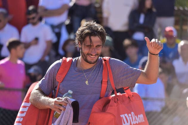 April 26, 2022, Rome, Italy: Gian Marco Maroni (ITA) during the ATP, Tennis Herren Challenger Roma Open tennis tournament round of 32 at Garden Tennis Club on April 26, 2022 in Rome, Italy. Tennis Internationals - ATP Challenger Roma Open tennis tournament, Rome, Italy  - ZUMAl164 20220426_zsa_l164_058 Copyright: xRobertoxBettacchi Sportreporterx