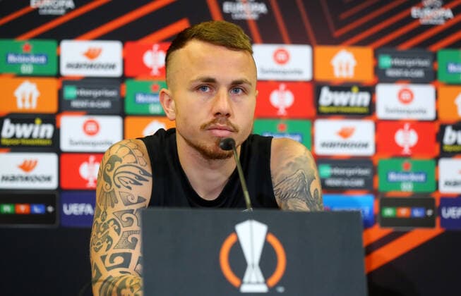 RB Leipzig press conference 27 04 2022 Leipzig, 27 04 2022, RBL training center, football, Eropa League , RB Leipzig, press conference before EL match against Glasgow Rangers , In picture Angeli-o Angelino 3, RB Leipzig , Picture Point