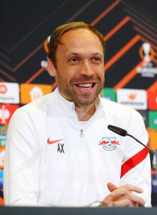 RB Leipzig press conference 27 04 2022 Leipzig, 27 04 2022, RBL training center, football, Eropa League , RB Leipzig, press conference before the EL game against Glasgow Rangers , In the picture Co coach Andreas Hinkel RB Leipzig , Picture Point