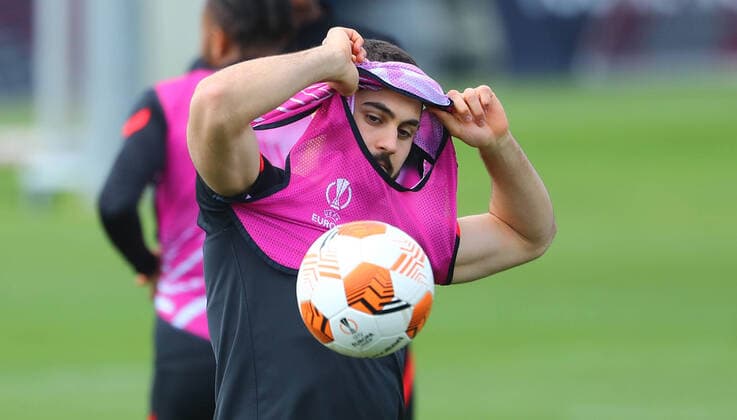 Europa League RB Leipzig training 27 04 2022 Leipzig, 27 04 2022, RB training center, Europa League, semifinals , RB Leipzig final training the day before RBL v Glasgow Rangers , Pictured Josko Gvardiol 32, RB Leipzig , Picture Point