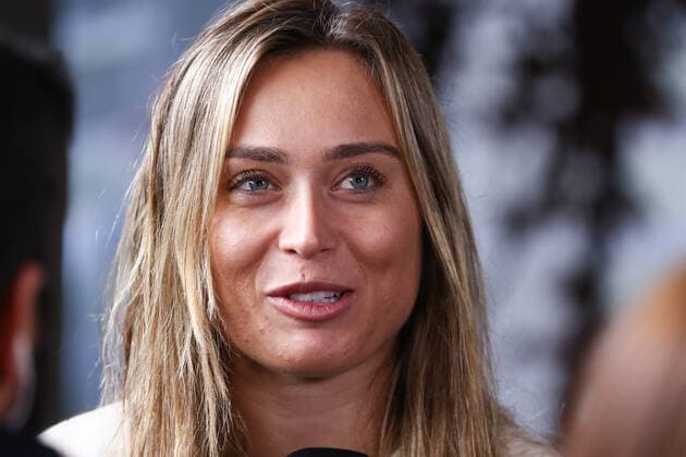 April 27, 2022, MADRID, MADRID, SPAIN: Paula Badosa of Spain attends during the Media Day of WTA, Tennis Damen during the Mutua Madrid Open 2022 celebrated at La Caja Magica on April 27, 2022, in Madrid, Spain. MADRID SPAIN - ZUMAa181 20220427_zaa_a181_052 Copyright: xOscarxJ.xBarrosox