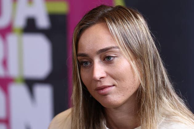 April 27, 2022, MADRID, MADRID, SPAIN: Paula Badosa of Spain attends during the Media Day of WTA, Tennis Damen during the Mutua Madrid Open 2022 celebrated at La Caja Magica on April 27, 2022, in Madrid, Spain. MADRID SPAIN - ZUMAa181 20220427_zaa_a181_053 Copyright: xOscarxJ.xBarrosox