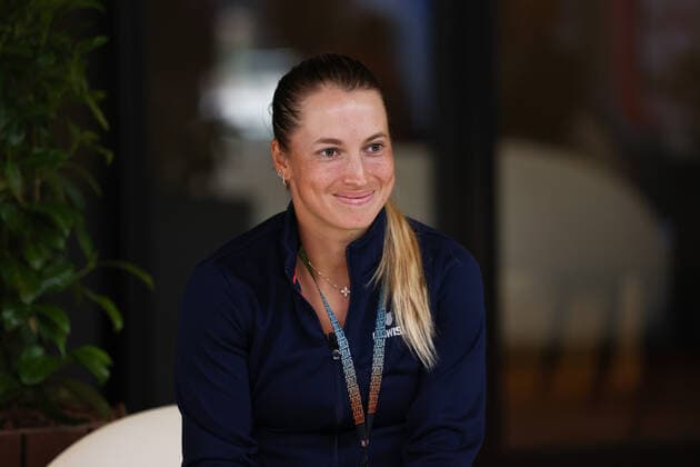 April 27, 2022, MADRID, MADRID, SPAIN: Yuliya Putintseva of Kazakhstan attends during the Media Day of WTA, Tennis Damen during the Mutua Madrid Open 2022 celebrated at La Caja Magica on April 27, 2022, in Madrid, Spain. MADRID SPAIN - ZUMAa181 20220427_zaa_a181_056 Copyright: xOscarxJ.xBarrosox