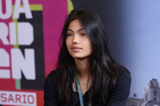 April 27, 2022, MADRID, MADRID, SPAIN: Emma Raducanu of Great Britain attends during the Media Day of WTA, Tennis Damen during the Mutua Madrid Open 2022 celebrated at La Caja Magica on April 27, 2022, in Madrid, Spain. MADRID SPAIN - ZUMAa181 20220427_zaa_a181_060 Copyright: xOscarxJ.xBarrosox