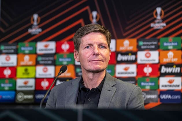 27 04 2022, xkvx, football UEFA Europa League, Eintracht Frankfurt press conference emspor, v l coach Oliver Glasner Eintracht Frankfurt DFL DFB REGULATES PROHIBIT ANY USE OF PHOTOGRAPHS as IMAGE SEQUENCES and or QUASI VIDEO London