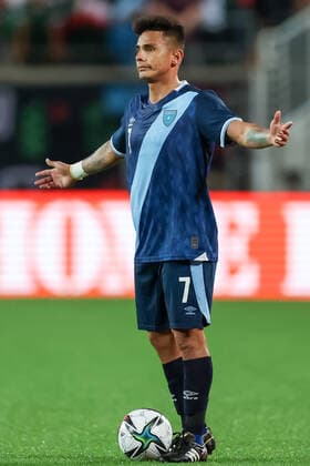 April 27, 2022: Guatemala forward RAFAEL LEZCANO (7) reacts after a penalty call during the Mextour Mexico vs Guatemala match at Camping World Stadium in Orlando, Fl on April 27, 2022. - ZUMAk149 20220427_zsp_k149_014 Copyright: xCoryxKnowltonx