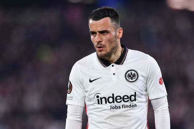 Soccer Europa League semifinal West Ham United Eintracht Frankfurt on 28 04 2022 at the Olympic Stadium London in London Filip Kostic Frankfurt xHDx