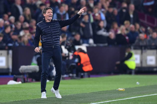 Soccer Europa League semifinal West Ham United Eintracht Frankfurt on 28 04 2022 at the Olympic Stadium London in London Oliver Glasner coach head coach Frankfurt xHDx