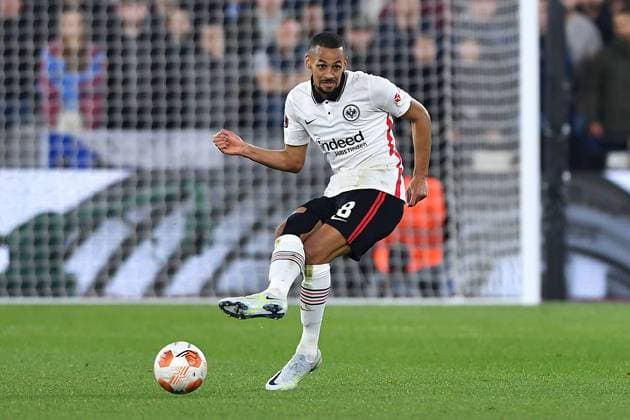 Soccer Europa League semifinal West Ham United Eintracht Frankfurt on 28 04 2022 at the Olympic Stadium London in London Djibril Sow Frankfurt xHDx