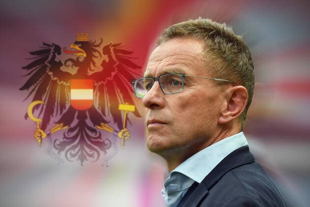 FOTOMONTAGE Ralf RANGNICK will probably be new coach of Oesterreich Ralf RANGNICK coach L , single image,cropped single motif,portraet,portrait,portrÅ t football,season 2018 19, DFB Pokal final RB Leipzig L FC Bayern Muenchen M 0 3,