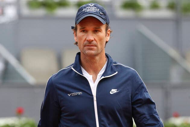 Carlos Moya practicing for the Mutua Madrid Open 2022 tennis tournament at the Caja Magica Madrid sports complex, 28 04 2022  Foto:xDyDxFotografosx xFuturexImage