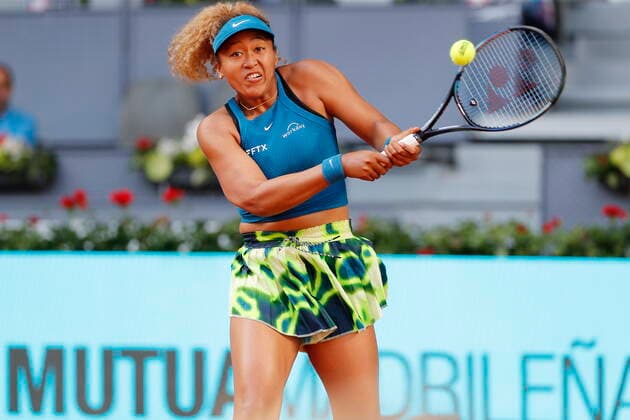 Naomi Osaka (JPN), APRIL 29, 2022 - Tennis : Naomi Osaka of Japan during singles 1st round match against Anastasia Potapova of Russia on the WTA, Tennis Damen 1000 tournaments Mutua Madrid Open tennis tournament at the Caja Magica in Madrid, Spain. Noxthirdxpartyxsales  (0157503124st)