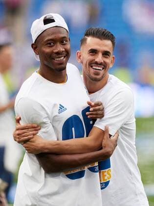 Mandatory Credit: Photo by Pressinphoto Shutterstock (12918600am) David Alaba and Daniel Ceballos of Real Madrid Real Madrid v RCD Espanyol, La Liga 2021-2022, date 34. Football, Santiago Bernabeu Stadium, Madrid, Spain - 30 Apr 2022 EDITORIAL USE ONLY No use with unauthorised audio, video, data, fixture lists (outside the EU), club league logos or live services. Online in-match use limited to 45 images (+15 in extra time). No use to emulate moving images. No use in betting, games or single club league player publications services. Real Madrid v RCD Espanyol, La Liga 2021-2022, date 34. Football, Santiago Bernabeu Stadium, Madrid, Spain - 30 Apr 2022 EDITORIAL USE ONLY No use with unauthorised audio, video, data, fixture lists (outside the EU), club league logos or live services. Online in-match use limited to 45 images (+15 in extra time). No use to emulate moving images. No use in betting, games or  Copyright: xPressinphoto Shutterstockx 12918600am